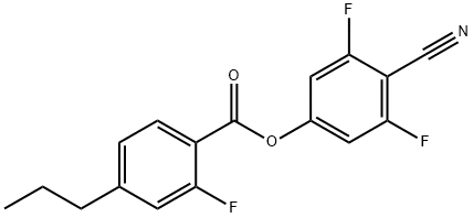 Benzoic acid, 2-fluoro-4-propyl-, 4-cyano-3,5-difluorophenyl ester Structure