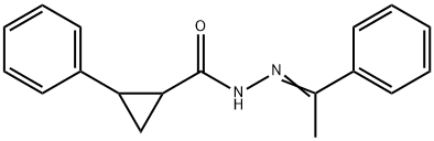 TRANS-2-PHENYL-CYCLOPROPANECARBOXYLIC ACID (1-PHENYL-ETHYLIDENE)-HYDRAZIDE Structure