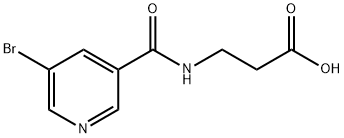 3-[(5-BROMO-PYRIDINE-3-CARBONYL)-AMINO]-PROPIONIC ACID Structure