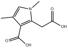 3-CARBOXY-1,4-DIMETHYL-1H-PYRROLE-2-ACETIC ACID Structure