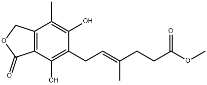 6-(4,6-DIHYDROXY-7-METHYL-3-OXO-1,3-DIHYDRO-ISOBENZOFURAN-5-YL)-4-METHYL-HEX-4-ENOIC ACID METHYL ESTER Structure