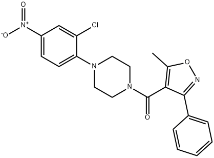 341001-38-5 Methanone, [4-(2-chloro-4-nitrophenyl)-1-piperazinyl](5-methyl-3-phenyl-4-isoxazolyl)-