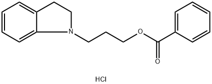 1H-Indole-1-propanol, 2,3-dihydro-, 1-benzoate, hydrochloride Structure