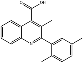 2-(2,5-DIMETHYL-PHENYL)-3-METHYL-QUINOLINE-4-CARBOXYLIC ACID Structure