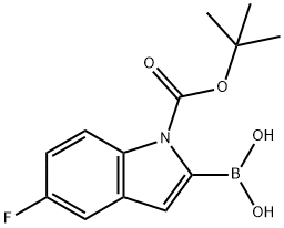 1-Boc-5-fluoroindole-2-boronic acid Structure