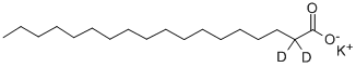 POTASSIUM OCTADECANOATE-2,2-D2 Structure