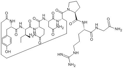 CYCLO(TYR-ILE-GLN-ASN-ASU)-PRO-ARG-GLY-NH2 Structure