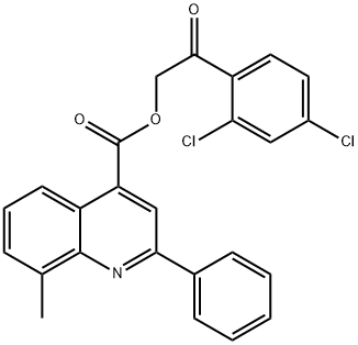 2-(2,4-dichlorophenyl)-2-oxoethyl 8-methyl-2-phenyl-4-quinolinecarboxylate Structure