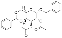 BENZYL 2,3-DI-O-ACETYL-4,6-O-BENZYLIDEN-ALPHA-D-GLUCOPYRANOSIDE Structure