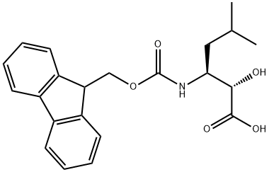 FMOC-(2S,3S)-3-AMINO-2-HYDROXY-5-METHYLHEXANOIC ACID Structure