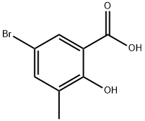 5-BROMO-2-HYDROXY-3-METHYLBENZENECARBOXYLIC ACID Structure