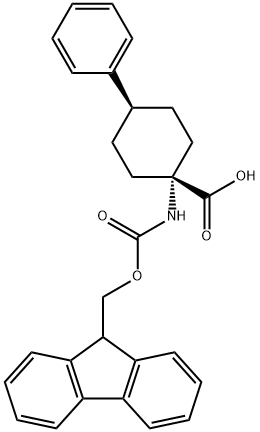 cis-1-Amino-4-phenylcyclohexanecarboxylic acid, N-FMOC protected Structure