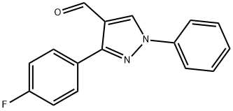 3-(4-FLUORO-PHENYL)-1-PHENYL-1H-PYRAZOLE-4-CARBALDEHYDE Structure