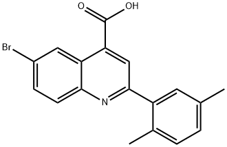 6-BROMO-2-(2,5-DIMETHYL-PHENYL)-QUINOLINE-4-CARBOXYLIC ACID Structure