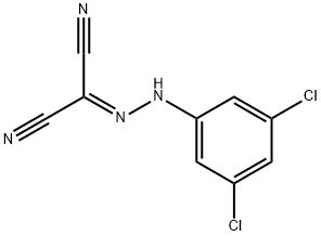 2-[2-(3,5-DICHLOROPHENYL)HYDRAZONO]MALONONITRILE Structure