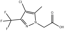 (4-CHLORO-5-METHYL-3-TRIFLUOROMETHYL-PYRAZOL-1-YL)-ACETIC ACID Structure