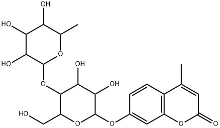 4-Methylumbelliferyl 4-O-(a-L-Fucopyranosyl)-b-D-galactopyranoside Structure