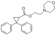 Cyclopropanecarboxylic acid, 2,2-diphenyl-, 2-(4-morpholinyl)ethyl est er Structure