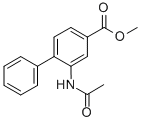 4-Biphenylcarboxylic acid, 2-acetamido-, methyl ester Structure