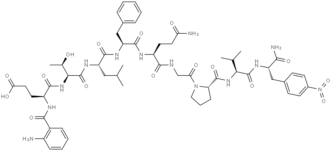 ABZ-GLU-THR-LEU-PHE-GLN-GLY-PRO-VAL-P-NITRO-PHE-NH2 Structure