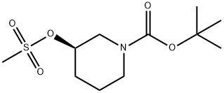 (R)-1-(TERT-BUTOXYCARBONYL)PIPERIDIN-3-YL METHANESULFONATE Structure