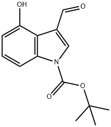 3-FORMYL-4-HYDROXYINDOLE-1-CARBOXYLIC ACID TERT-BUTYL ESTER Structure