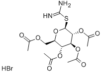 2-(2,3,4,6-TETRA-O-ACETYL-BETA-D-GLUCOPYRANOSYL)-2-THIOPSEUDOUREA HYDROBROMIDE Structure