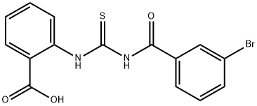 2-[[[(3-BROMOBENZOYL)AMINO]THIOXOMETHYL]AMINO]-BENZOIC ACID Structure