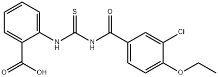 2-[[[(3-CHLORO-4-ETHOXYBENZOYL)AMINO]THIOXOMETHYL]AMINO]-BENZOIC ACID Structure