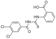 2-[[[(3,4-DICHLOROBENZOYL)AMINO]THIOXOMETHYL]AMINO]-BENZOIC ACID Structure