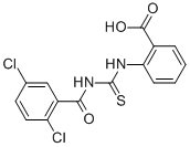 2-[[[(2,5-DICHLOROBENZOYL)AMINO]THIOXOMETHYL]AMINO]-BENZOIC ACID Structure