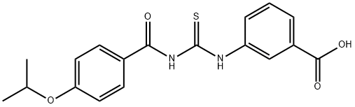 3-[[[[4-(1-METHYLETHOXY)BENZOYL]AMINO]THIOXOMETHYL]AMINO]-BENZOIC ACID Structure