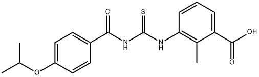 2-METHYL-3-[[[[4-(1-METHYLETHOXY)BENZOYL]AMINO]THIOXOMETHYL]AMINO]-BENZOIC ACID Structure