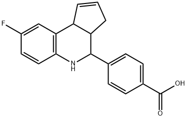 4-(8-FLUORO-3A,4,5,9B-TETRAHYDRO-3 H-CYCLOPENTA[ C ]QUINOLIN-4-YL)-BENZOIC ACID Structure