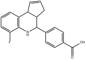 4-(6-FLUORO-3A,4,5,9B-TETRAHYDRO-3 H-CYCLOPENTA[ C ]QUINOLIN-4-YL)-BENZOIC ACID Structure