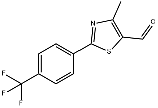 4-METHYL-2-[4-(TRIFLUOROMETHYL)PHENYL]-1,3-THIAZOLE-5-CARBALDEHYDE Structure