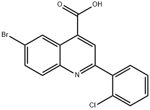 6-BROMO-2-(2-CHLOROPHENYL)QUINOLINE-4-CARBOXYLIC ACID Structure