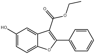 5-HYDROXY-2-PHENYL-BENZOFURAN-3-CARBOXYLIC ACID ETHYL ESTER Structure