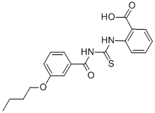 2-[[[(3-BUTOXYBENZOYL)AMINO]THIOXOMETHYL]AMINO]-BENZOIC ACID Structure