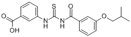 3-[[[[3-(2-METHYLPROPOXY)BENZOYL]AMINO]THIOXOMETHYL]AMINO]-BENZOIC ACID Structure