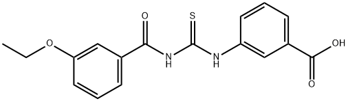 3-[[[(3-ETHOXYBENZOYL)AMINO]THIOXOMETHYL]AMINO]-BENZOIC ACID Structure