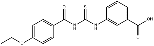 3-[[[(4-ETHOXYBENZOYL)AMINO]THIOXOMETHYL]AMINO]-BENZOIC ACID Structure