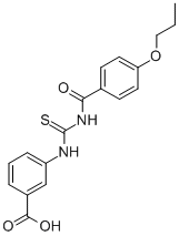 3-[[[(4-PROPOXYBENZOYL)AMINO]THIOXOMETHYL]AMINO]-BENZOIC ACID Structure