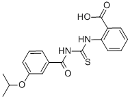 2-[[[[3-(1-METHYLETHOXY)BENZOYL]AMINO]THIOXOMETHYL]AMINO]-BENZOIC ACID Structure