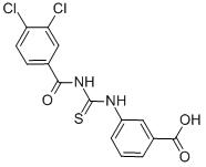 3-[[[(3,4-DICHLOROBENZOYL)AMINO]THIOXOMETHYL]AMINO]-BENZOIC ACID Structure