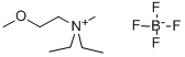 N,N-DIETHYL-N-METHYL-N-(2-METHOXYETHYL)AMMONIUM TETRAFLUOROBORATE Structure