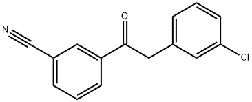 3-[2-(3-CHLOROPHENYL)ACETYL]BENZONITRILE Structure