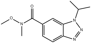 1-ISOPROPYL-N-METHOXY-N-METHYL-1H-BENZO[D][1,2,3]TRIAZOLE-6-CARBOXAMIDE Structure