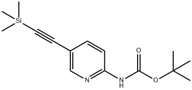 (5-TRIMETHYLSILANYLETHYNYL-PYRIDIN-2-YL)-CARBAMIC ACID TERT-BUTYL ESTER Structure