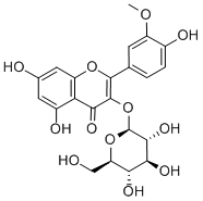 Isorhamnetin-3-O-beta-D-Glucoside Structure